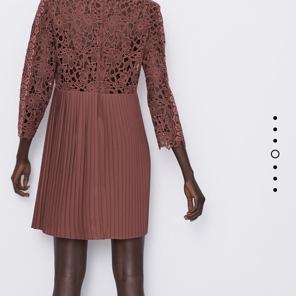 Zara pleated guipure  dress Bloggers favorite - Picture 8 of 9